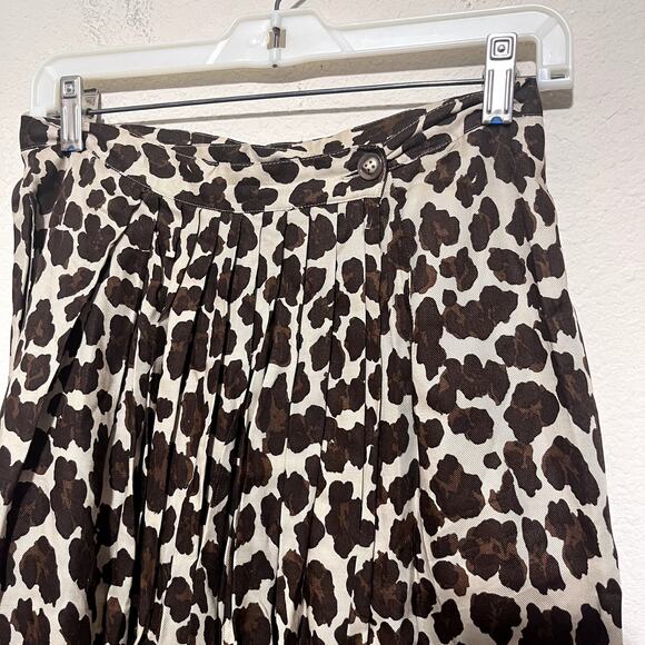 Jones New York Vintage Leopard Print Wrap Skirt Long Midi wool blend sz 8 - Picture 2 of 6